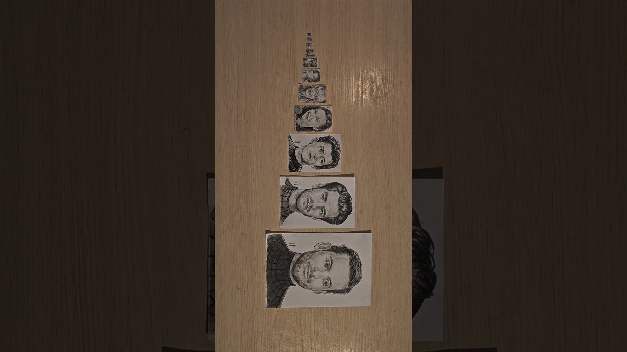 How many times can you halve a page and still draw? 👀✏️I put it to the test.