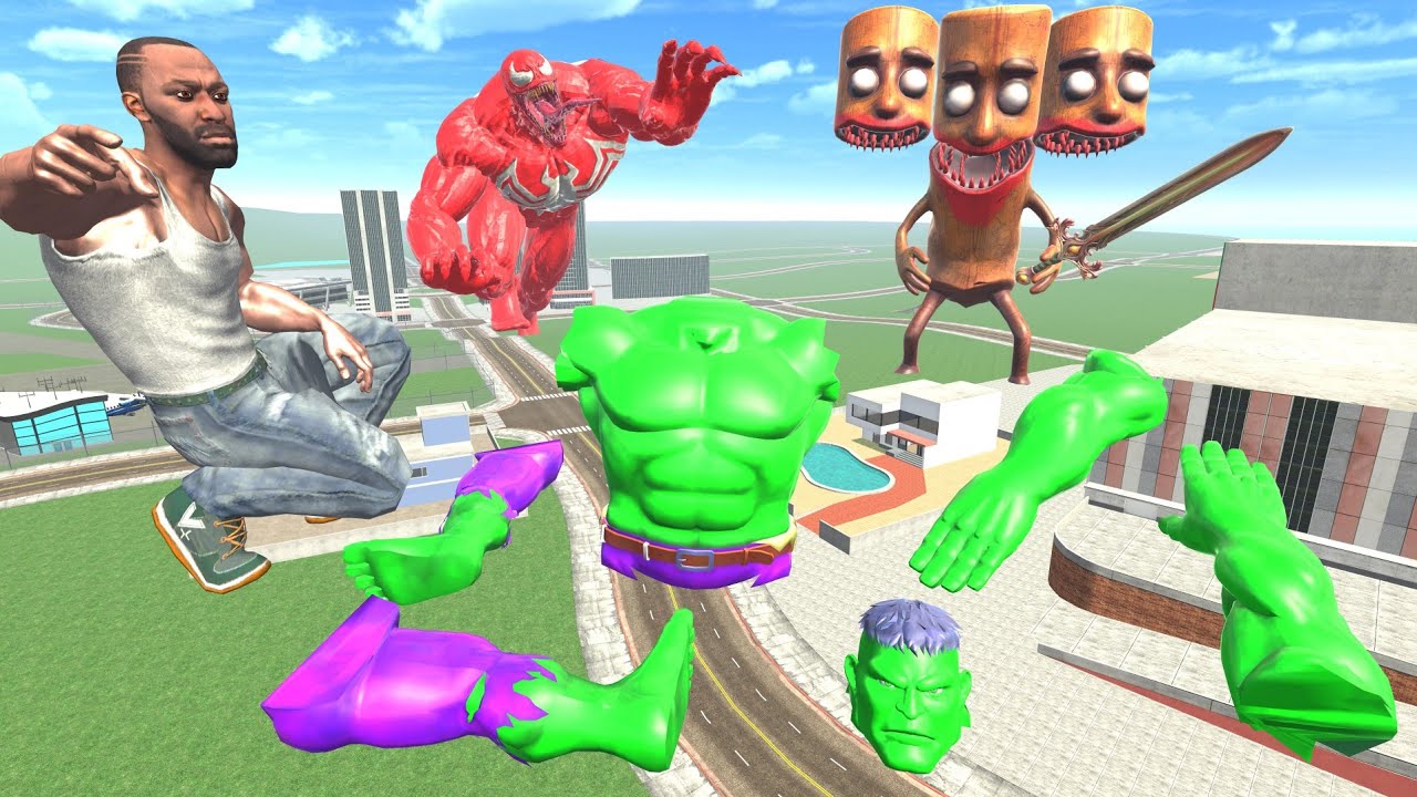 Franklin Save & Found Hulk Body Parts In Indian Bike Driving 3d