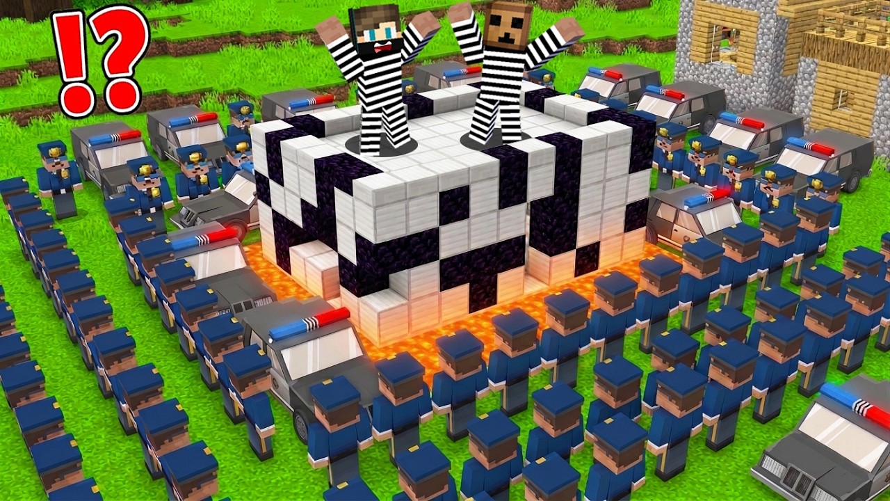 ماين كرافت لايف ستيل الحرامية #8 : الشرطة حاصرت مقر الحرامية !!؟ 😱🔥