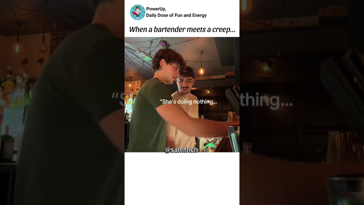 When a bartender meets a creep? #funny #humor #shorts