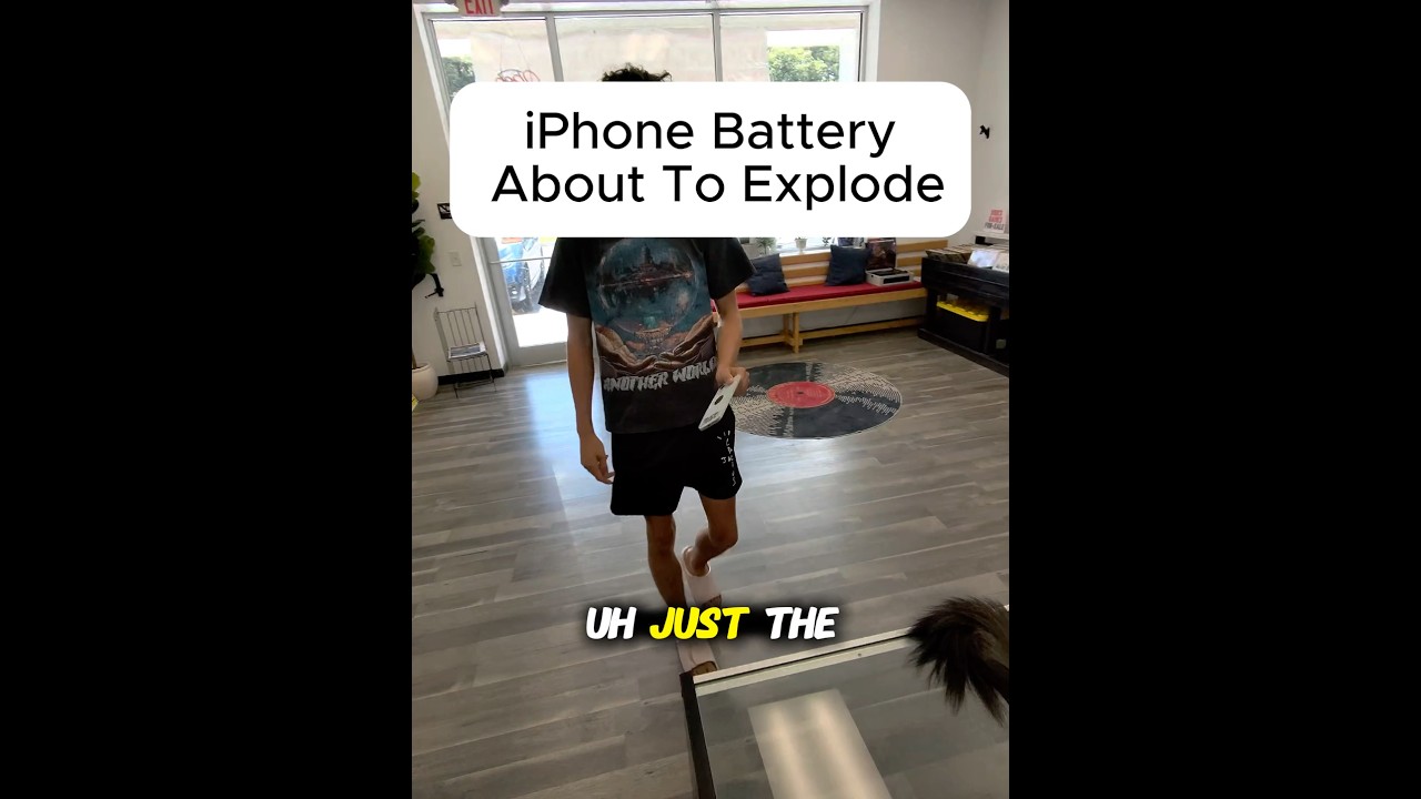 IPHONE BATTERY ABOUT TO EXPLODE!!!! #gaming #brokenfix #smartphone #problemfix #tech #phonedamage