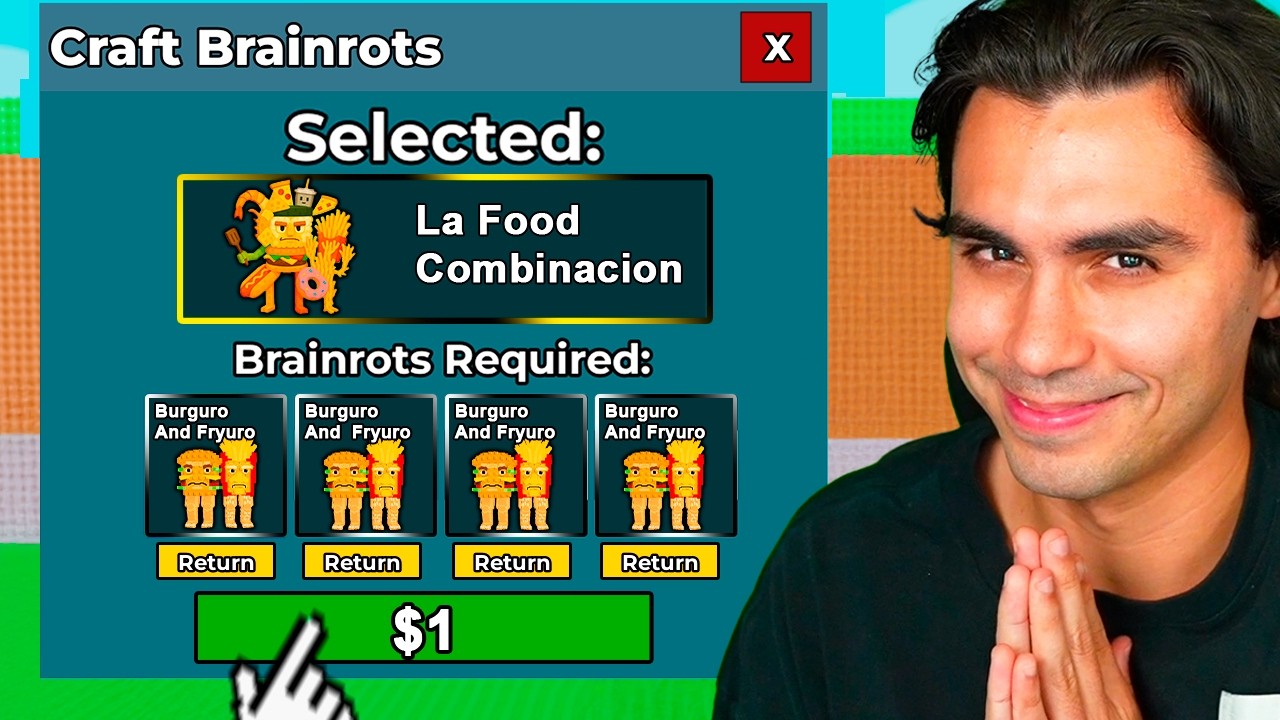 FABRIQUEI BRAINROTS POR 24H NO ROUBE UM BRAINROT