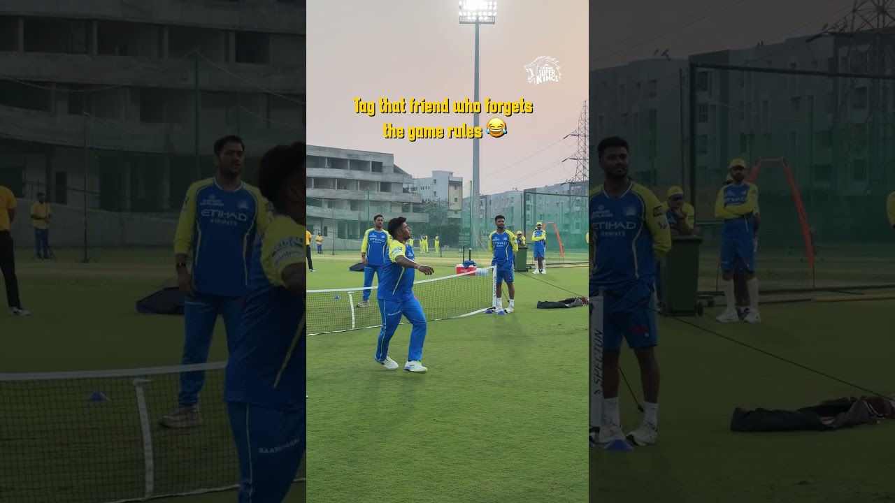 Catch of the season… wrong sport Sarfu 😂⚽️#WhistlePodu #Yellove 🦁💛