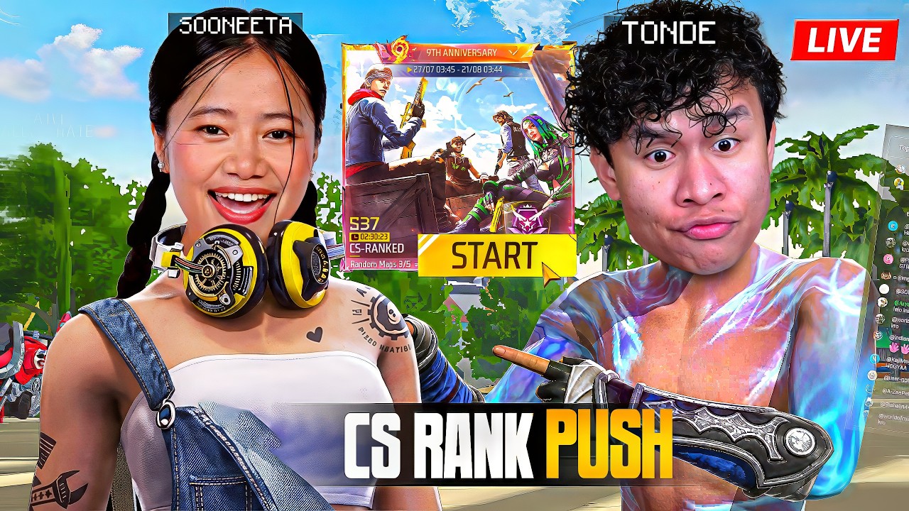Sooneeta ke Sath Suprise CS Rank Push  #freefire #shortsfeed  #tondegamer