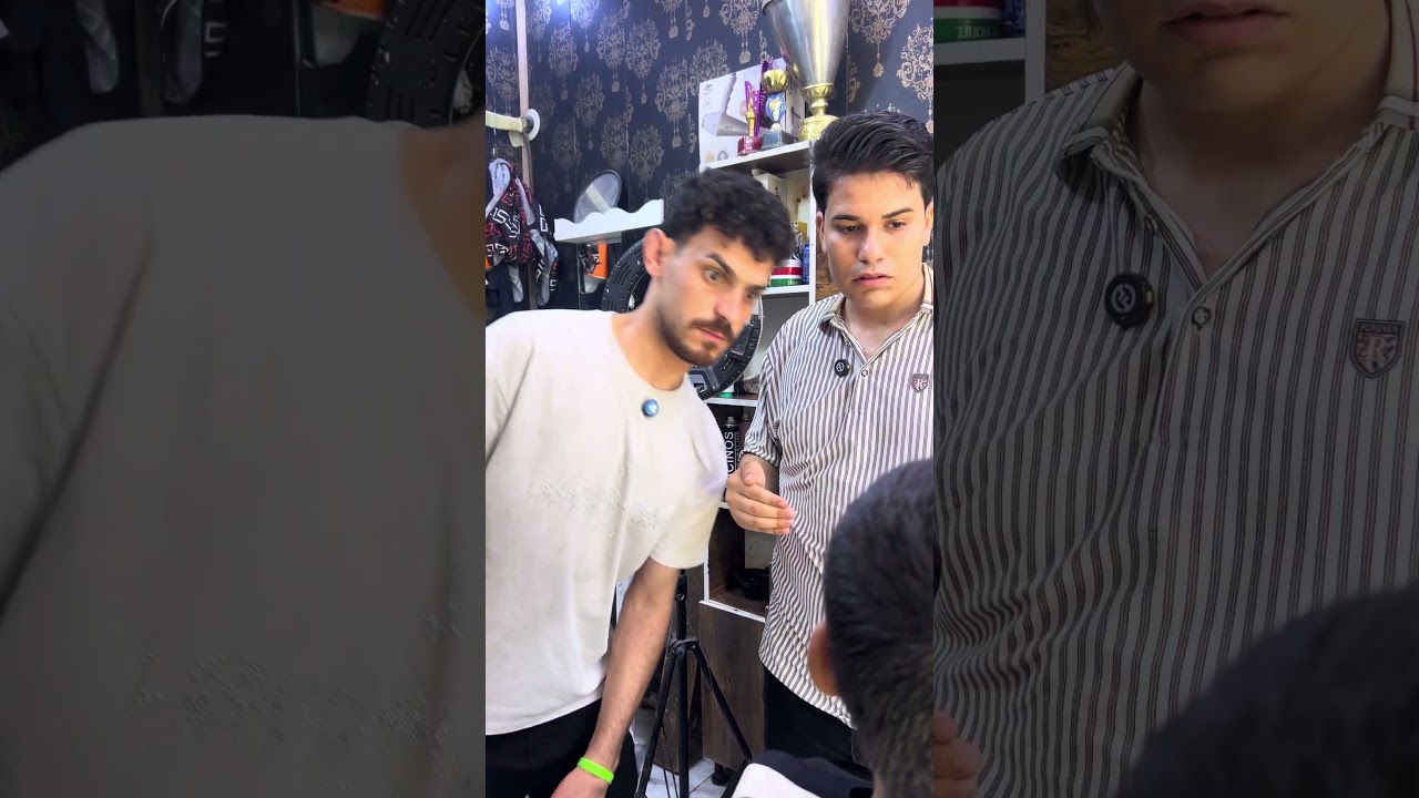 تحشيش الحلاق يكتل بالطفل شوفو ليش