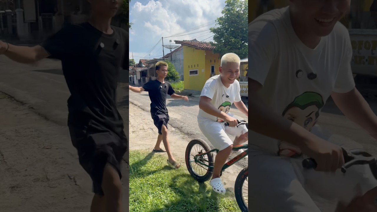 Kalian punya tmen gini jg ga, mau bonceng tmen pas udh mau naik malah ditinggal #shorts #lucu #kocak