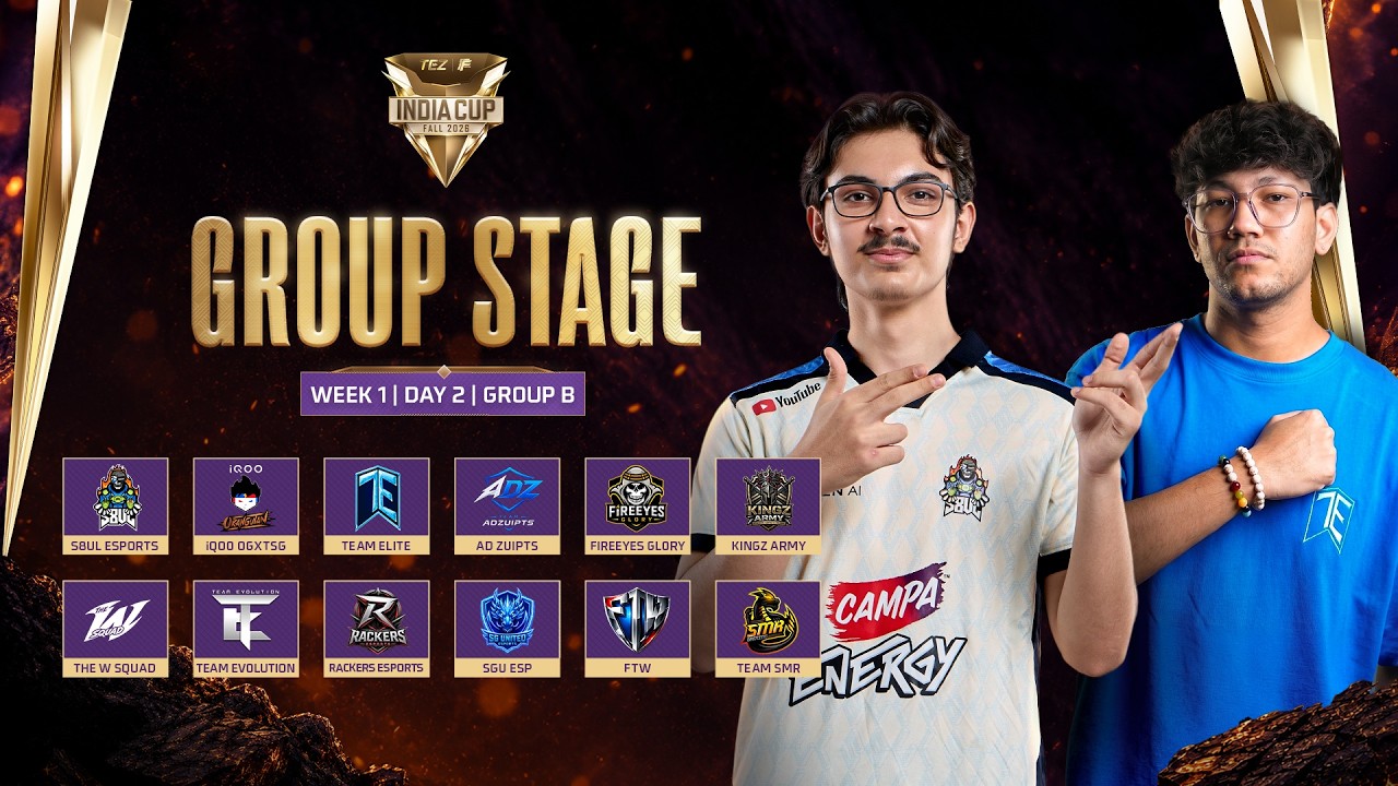 🔴 [HINDI] TEZ FFMIC 2026 Fall | GROUP STAGE - WEEK 1 | DAY 2 | GROUP B