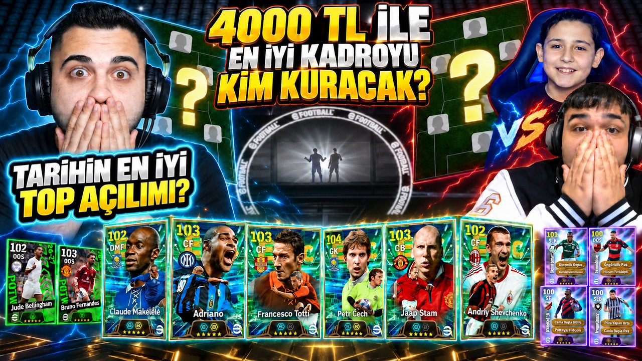 4000 TL ile En İyi Kadroyu Kim Kuracak? ARDA VS YEĞENİM OSMAN! Tarihin En İyi TOP AÇILIMI? 😱😱