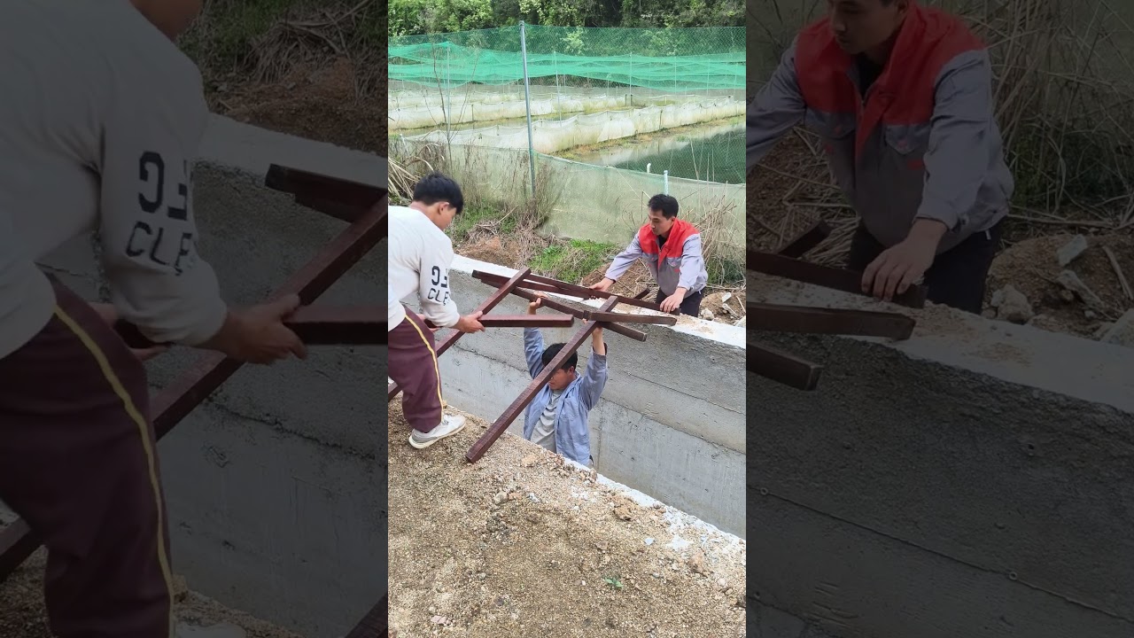 Build an ancient wooden bridge using 9 pieces of wood #wooden #brigde #ancient #shorts