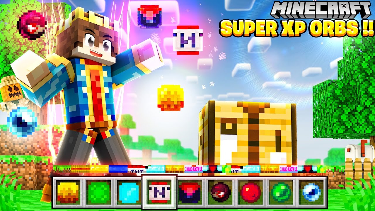 MINECRAFT BUT YOU GET SUPER OP XP LEVELS !!