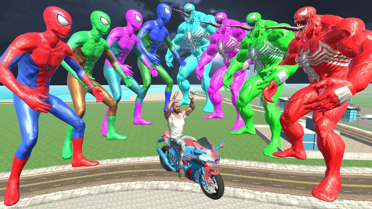 Franklin Found Giant Colorful Spider-Man Bike In Indian Bike Driving 3d