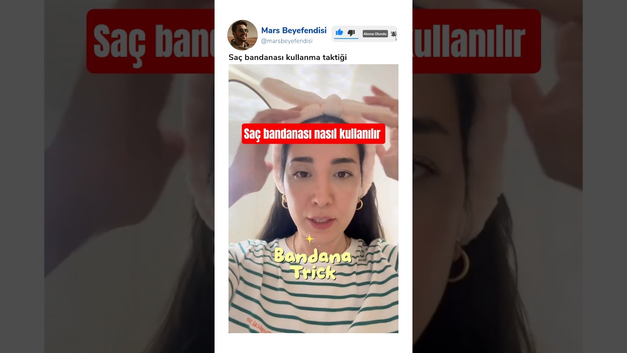 Saç bandanası kullanma taktiği @ozgedenizpmu