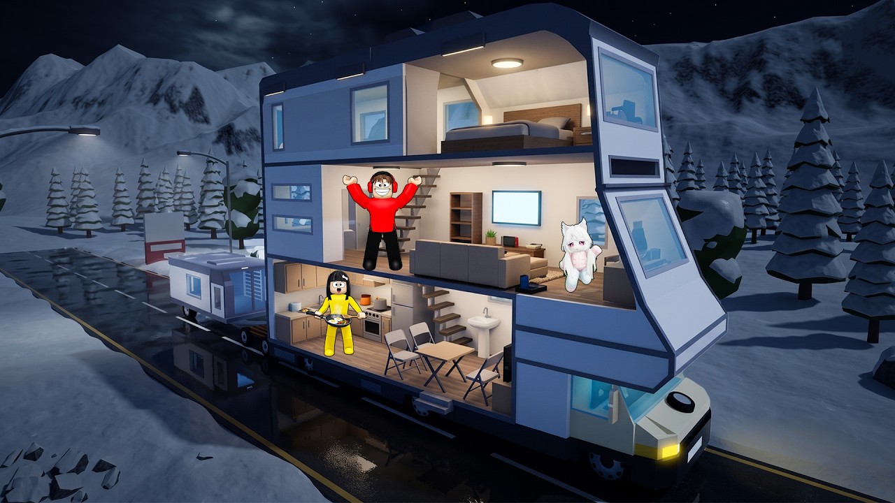 Yuta Mio Hidup Di Dalam Mobil Campervan Bertingkat Selama 100 Hari! ROBLOX