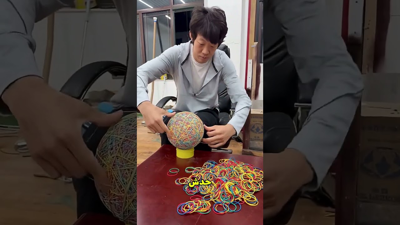 بابا عمل كرة قدم من الأستيكات 😱⚽ والنتيجة مش مصدقة!