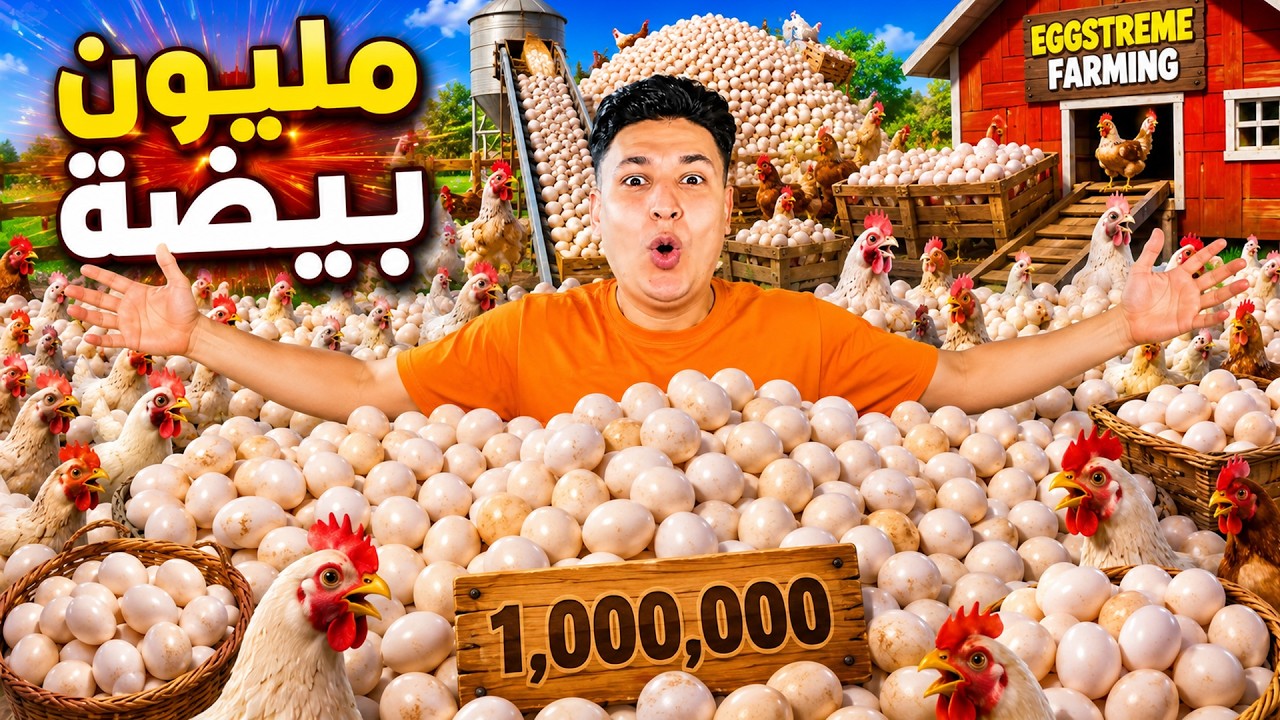 🥚 كل الفراخ بقت تبيض بجنون! 😂 جمعت مليون بيضة Eggstreme Farming