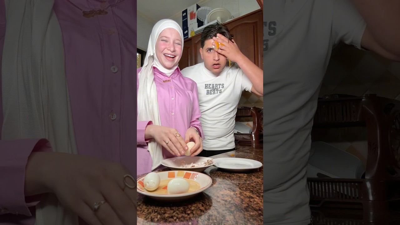 جوزي حاول يقشر البيض براسو:🤣