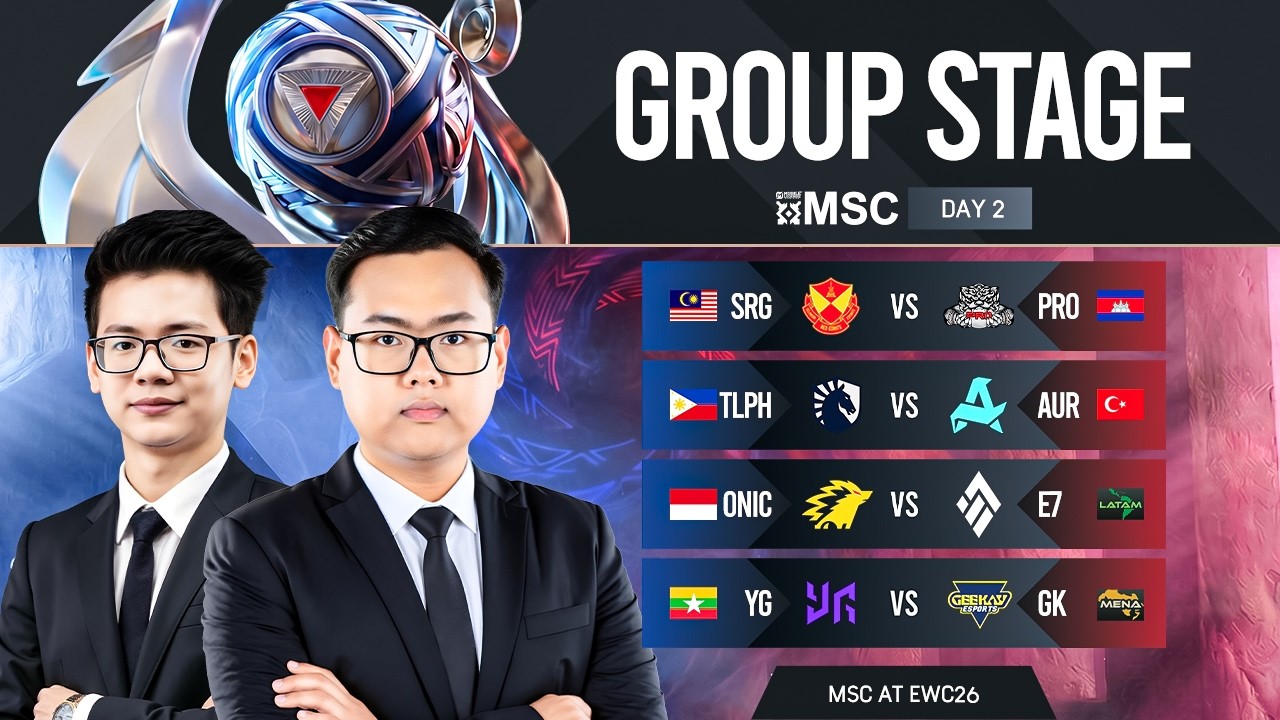 [Official Restream] MLBB MSC at EWC 2026 | Group Stage Day 2 | 🇲🇲LIVE🔴