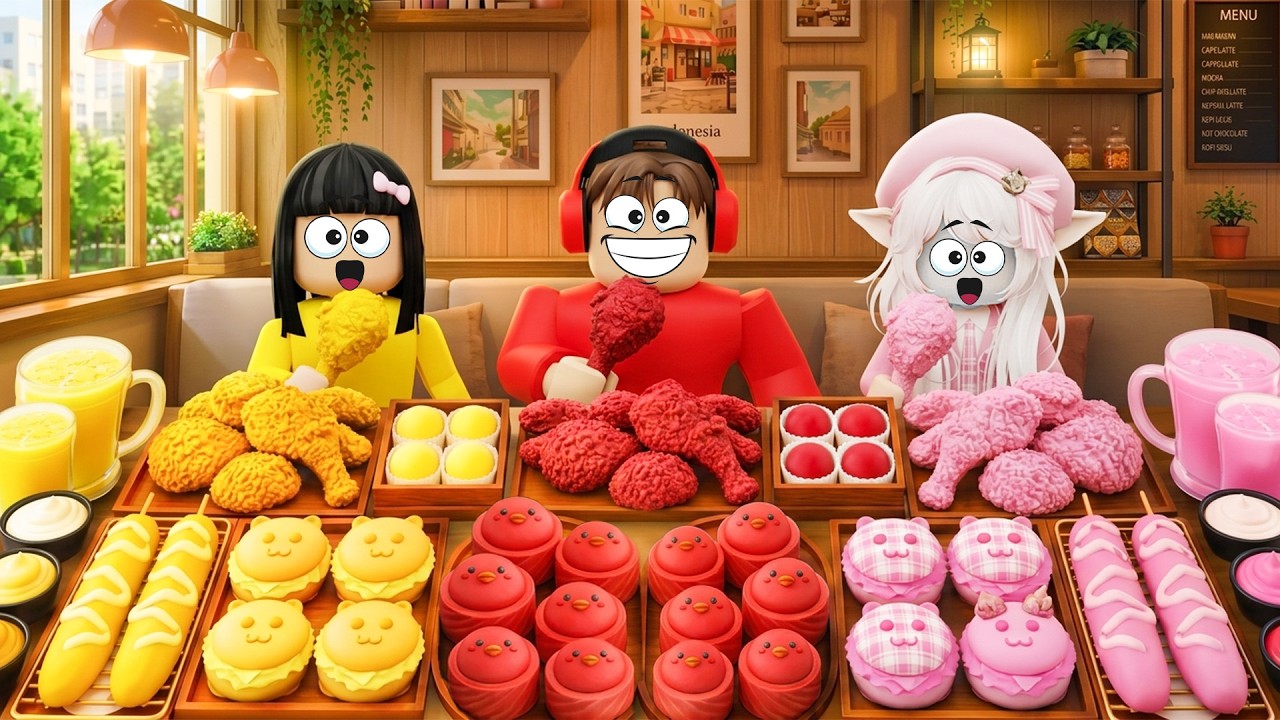 Yuta Mio ASMR Mukbang Semua Makanan Sesuai Warna Karakter | ROBLOX