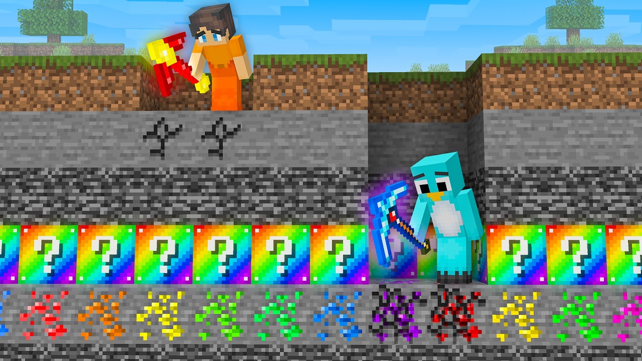 Milo vs Chip vs Friends: POWER PICKAXE Battle in Minecraft