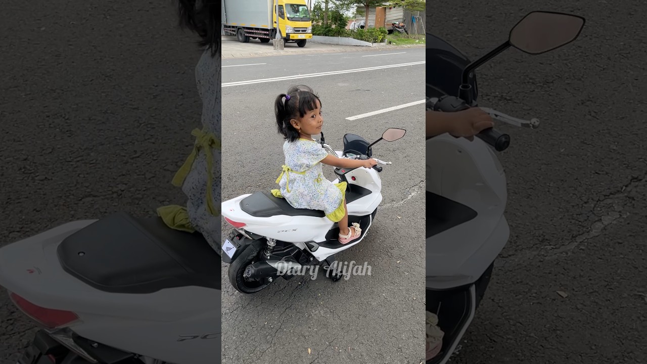 Alifah Belajar Naik Motor Aki ‼️