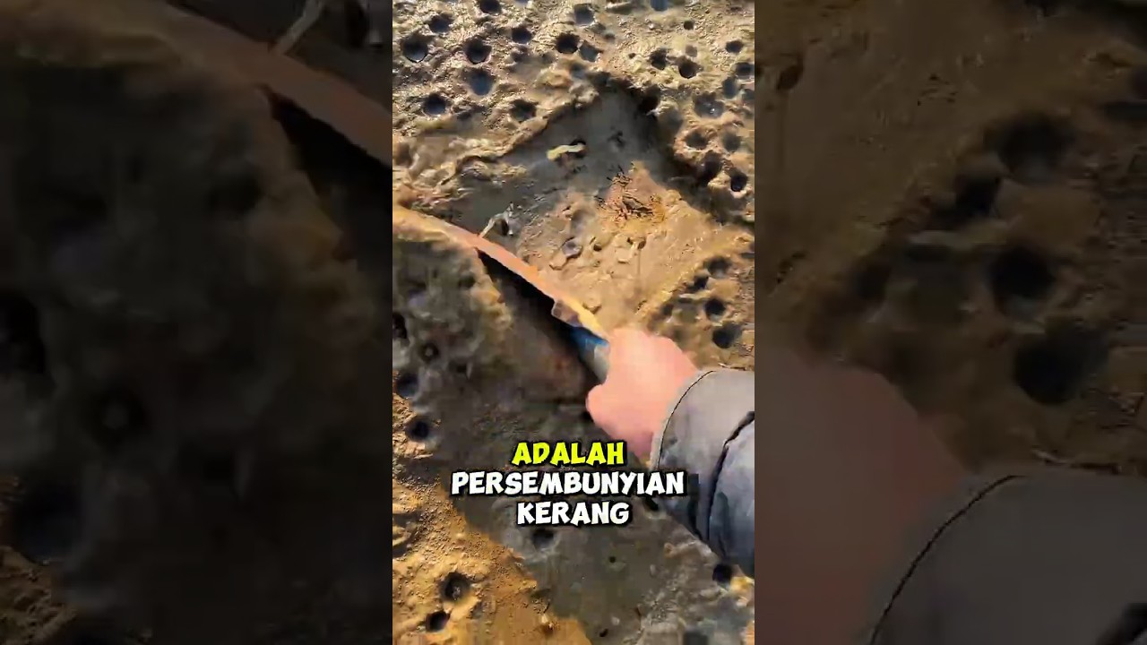 Menemukan Banyak Lubamg Aneh di Pasir Tepi Pantai #short