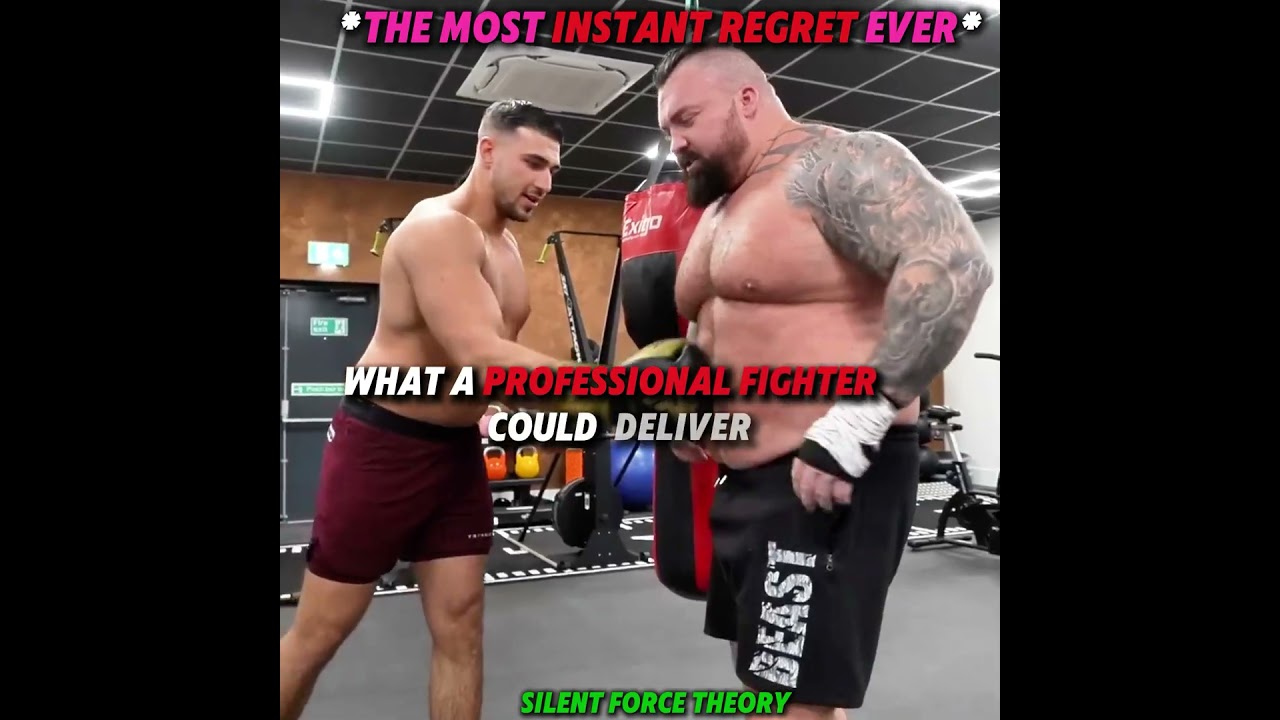 "World's Strongest Man Eddie Hall Gets Punched by Pro Boxer Tommy Fury...🤯🥊"