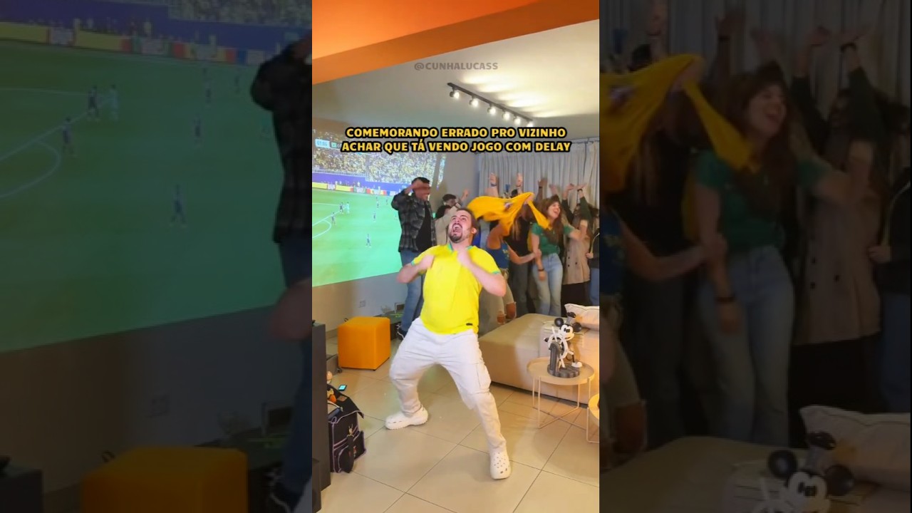 Comemorando GOL do Brasil na COPA DO MUNDO com DELAY! | @CUNHALUCASS
