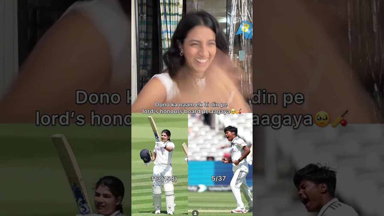 Mazza agayaa. History at lords❤️‍🔥 by Yastika and kranti #cricket #lords #stadium #womenscricket