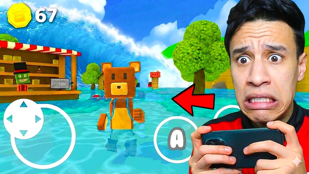 نجوت من تسونامي مرعب في لعبة الدب الخارق SUPER BEAR ADVENTURE!! 😱🌊