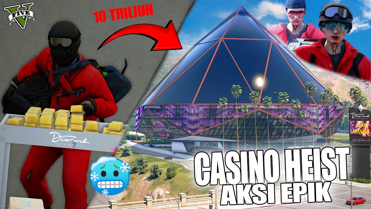 PERAMPOKAN  CASINO TERBESAR YANG PERNAH ADA DI KOTA !! SEMUA KEPOLISIAN TURUN !! GTA 5 ROLEPLAY