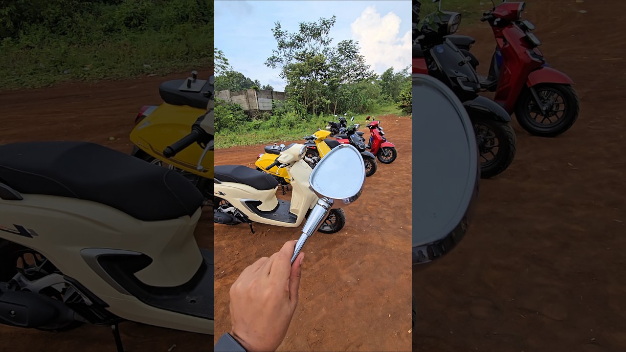 otong mau pasang spion motor mamah zira#trendingshorts