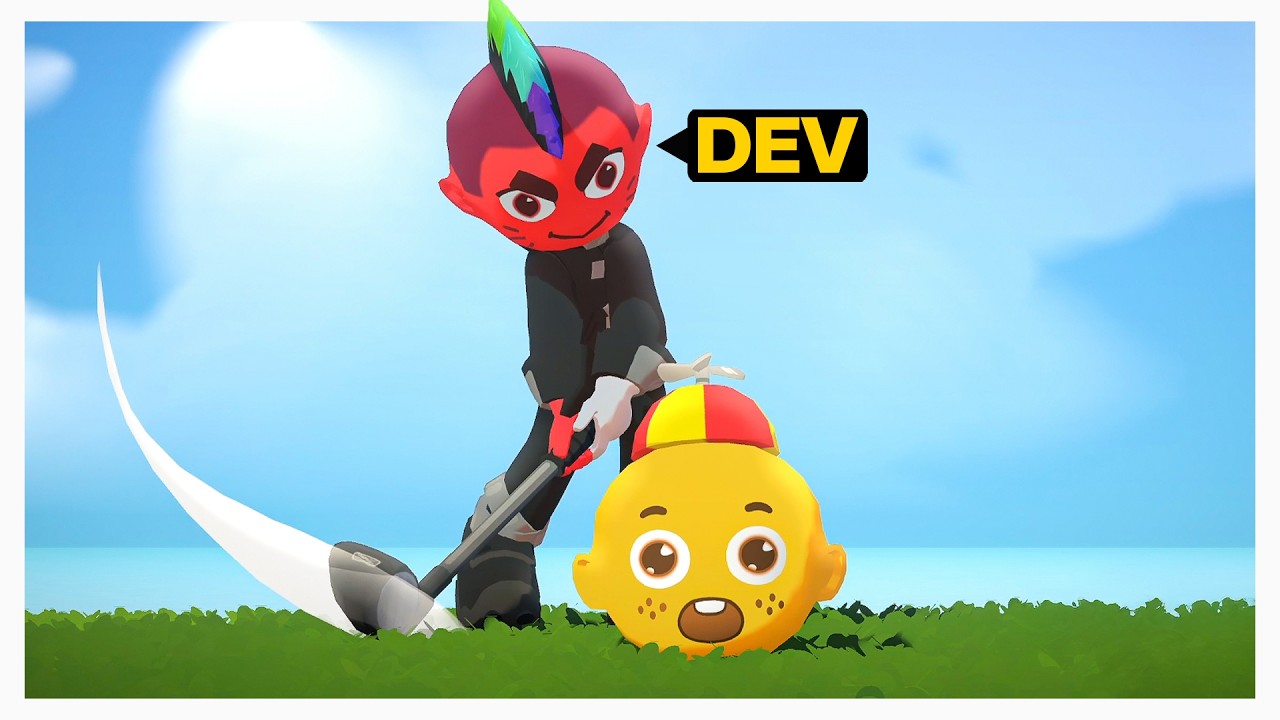 We played with the Super Battle Golf Developers...