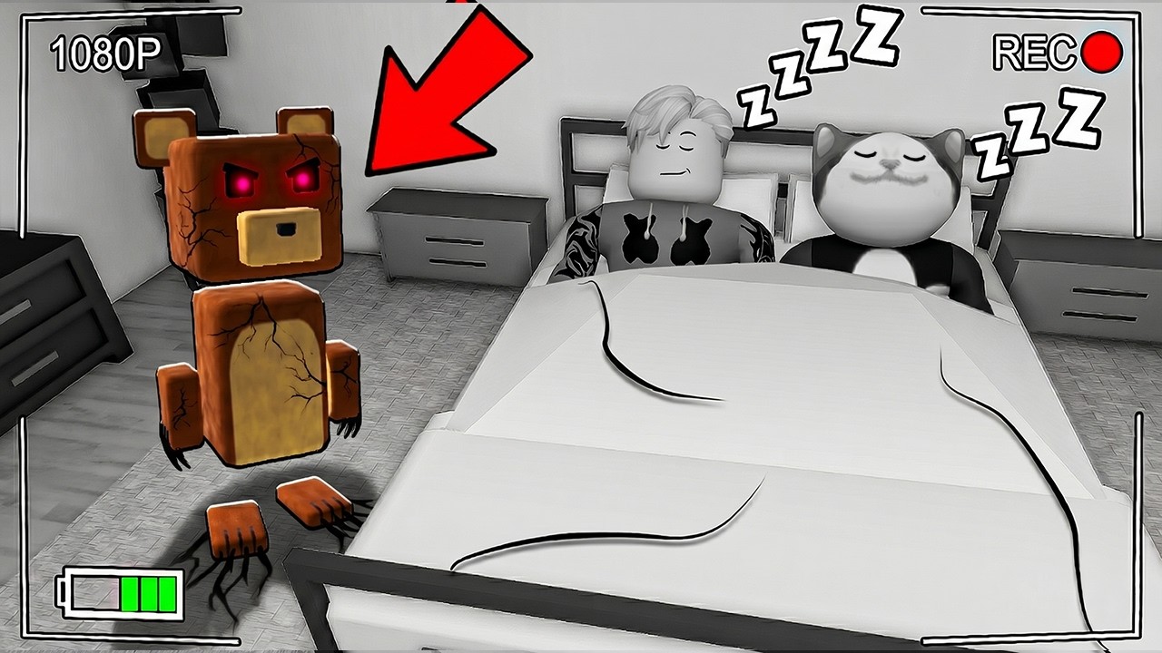 فيلم روبلوكس : الدب الخارق يراقبنا أثناء النوم وإحنا مش عارفين السبب.. النهاية صدمة بجد! 🐻😱