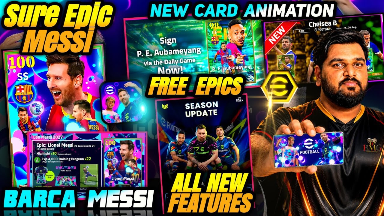Sure Barca Epic Messi & Free Epics😱 All New Update 6.0.0 Features E-Football 27| New Campaign 