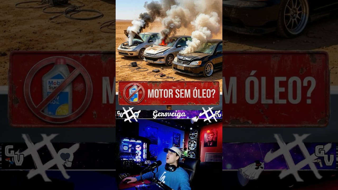 Ligaram 3 Carros Sem Óleo no Motor… e Aceleraram Até Explodir!