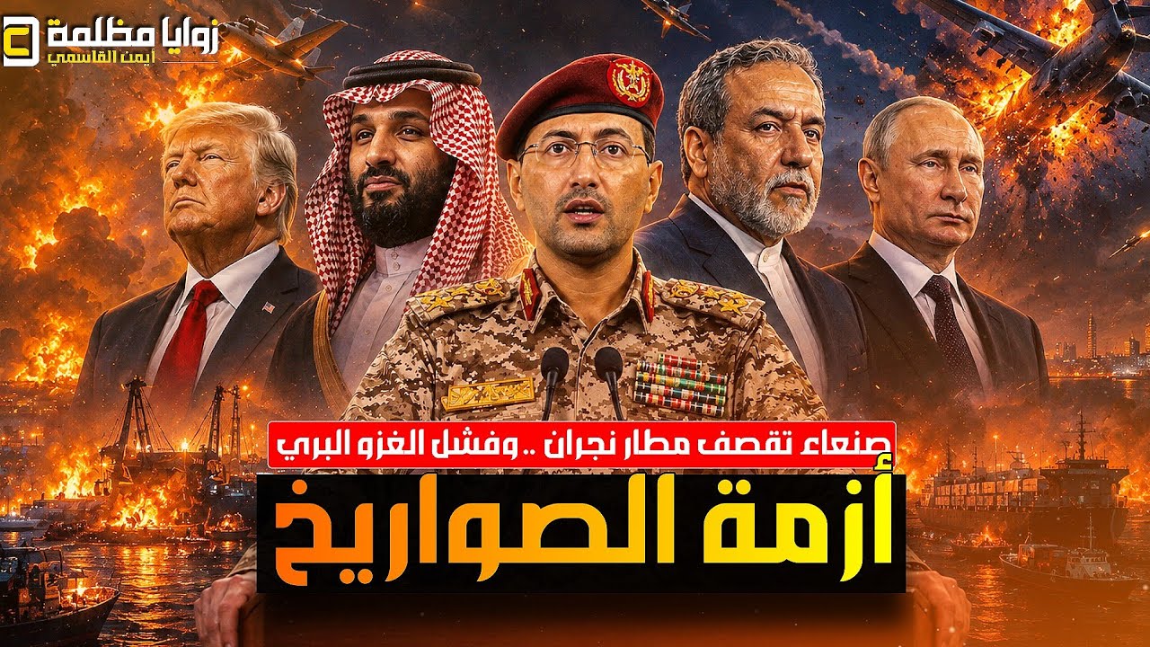 صنعاء تضرب مطار نجران ⚠️ إيران تكشف خطة الغزو البري وتتفق مع سلطنة عمان وتصعيد روسي كبير في اوكرانيا