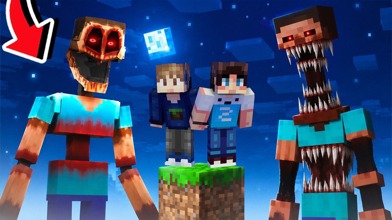 KITA DI TERROR DI 1 BLOCK HORROR MINECRAFT!!!