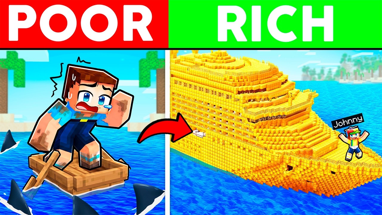 Evolving from POOR to MILLIONAIRE Cruise in Minecraft
