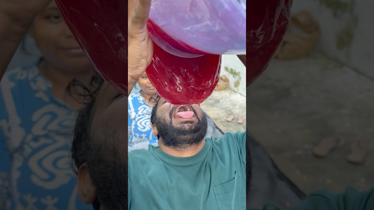 Red colour big jelly red poring challenge wow nice red collect jelly three one wow 099966612#shorts