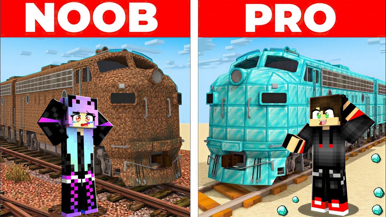 POOR vs RICH Train Battle in Minecraft!