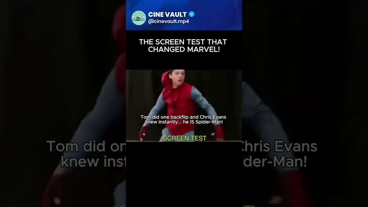 Tom Holland’s FIRST Screen Test With Chris Evans! 📉😱 | #Shorts