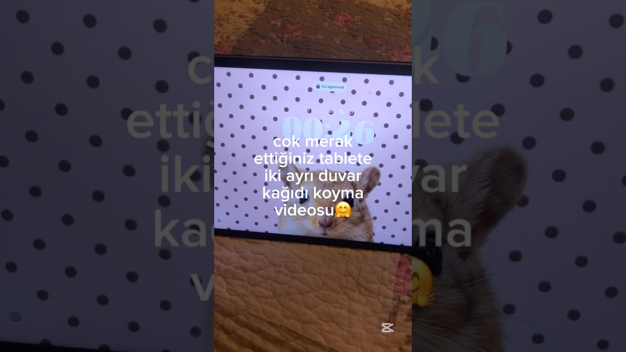 tablete iki farklı duvar kağıdı koyma #asmr #tablet #wallpaper #messy #keşfet