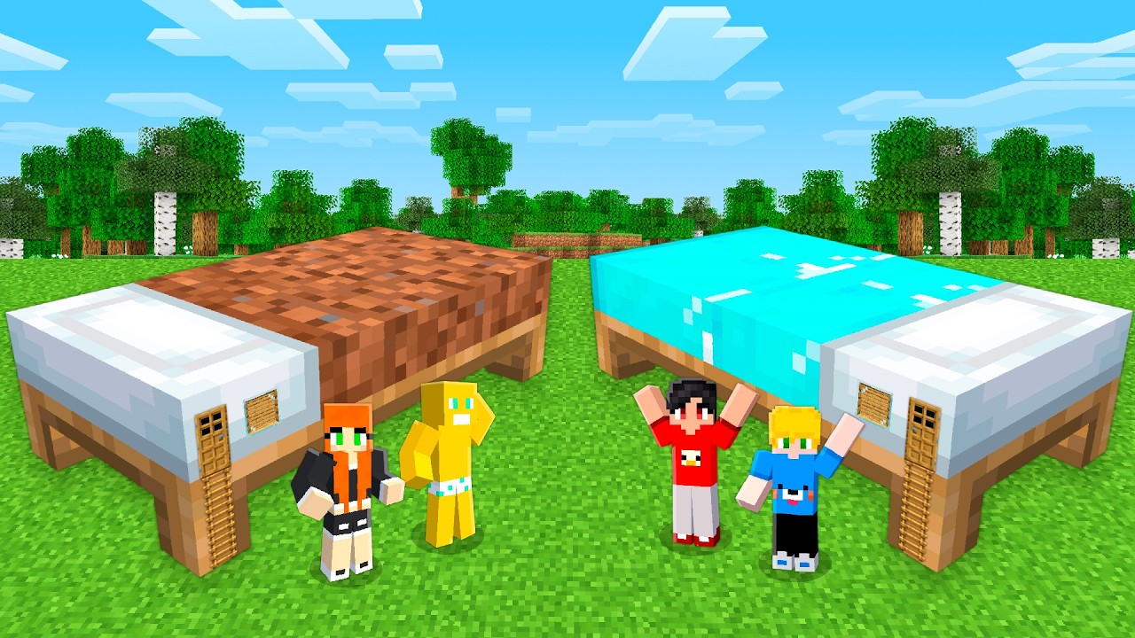 Batalha de Bases Dentro da CAMA de NOOB vs PRO