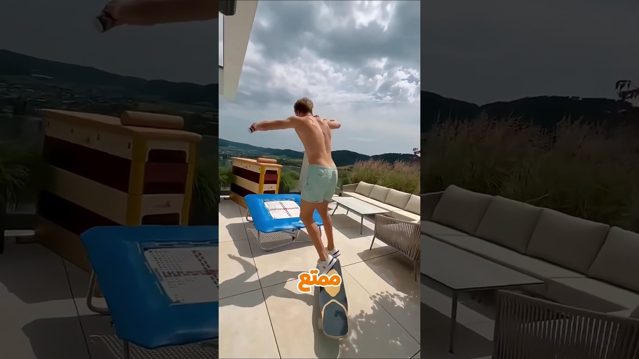 تحدي مجنون.. شوف إيه اللي حصل لما نط في حمام السباحة! 😱