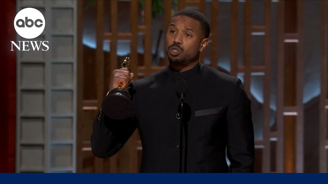 Michael B. Jordan wins Oscar for best actor for 'Sinners'