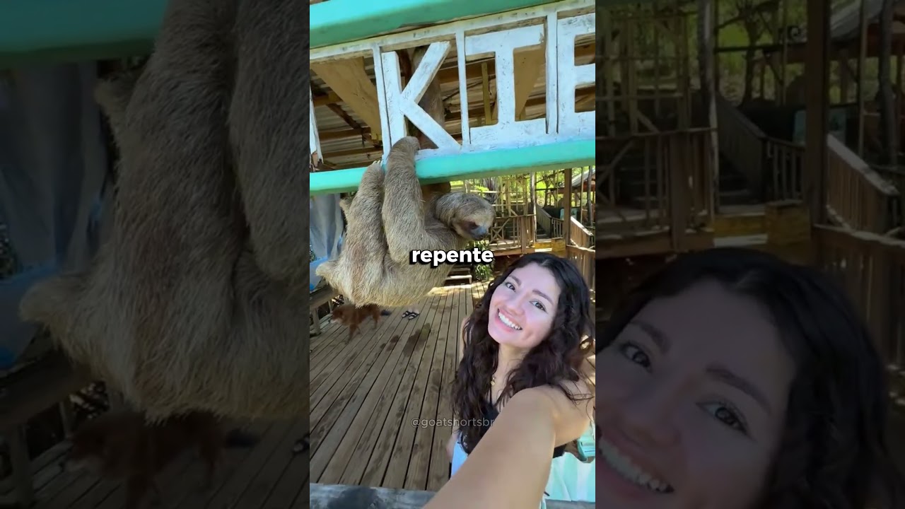 Ela ficou com medo desse animalzinho... 😅