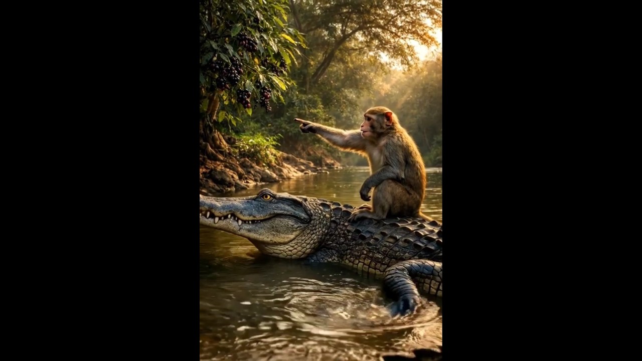 👉चालाक बंदर ने मगरमच्छ को कैसे बेवकूफ बनाया 😱 | Monkey and Crocodile Story | Moral Story