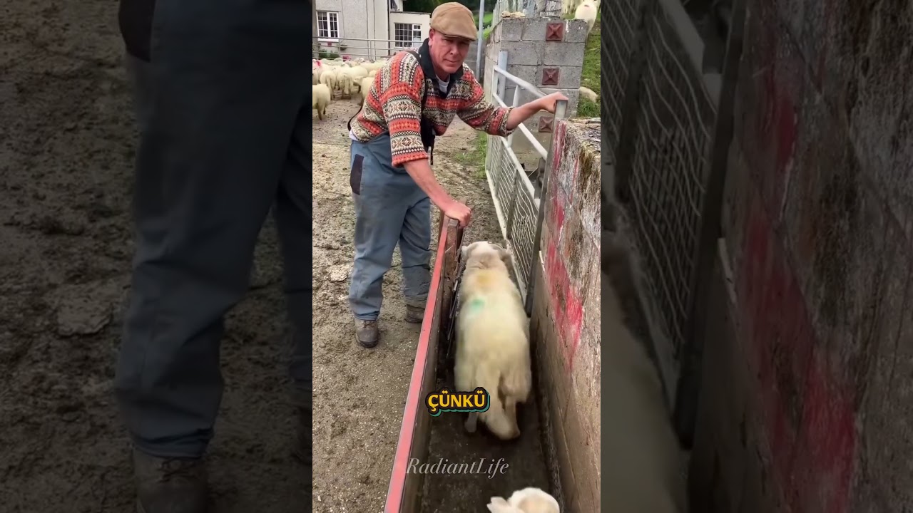 Dede koyunları renklerine göre ayırıyor 😂