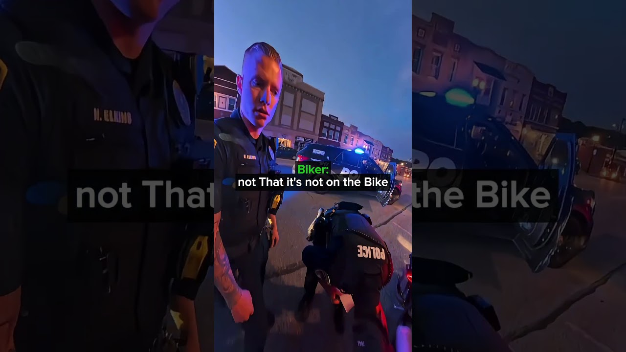 Cops try to ticket the biker for No Plate...