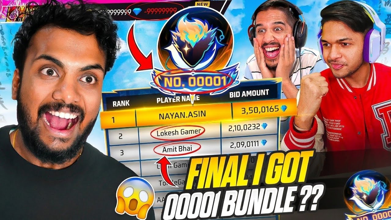 Finaly I Got 00001 Badge Bundle 😱 or 00007 Bundle - Garena Free Fire Max 